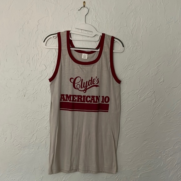 Vintage men’s tank top, 80s, never been worn, grey with maroon trim, size medium - Picture 2 of 4